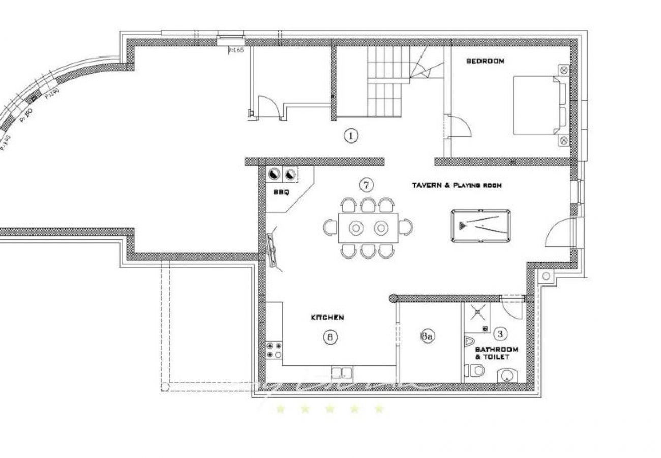 Dom w Višnjan - Domek wypoczynkowy w Višnjan z Widok na morze, taras, Klimatyzacja, WIFI (4840-1)