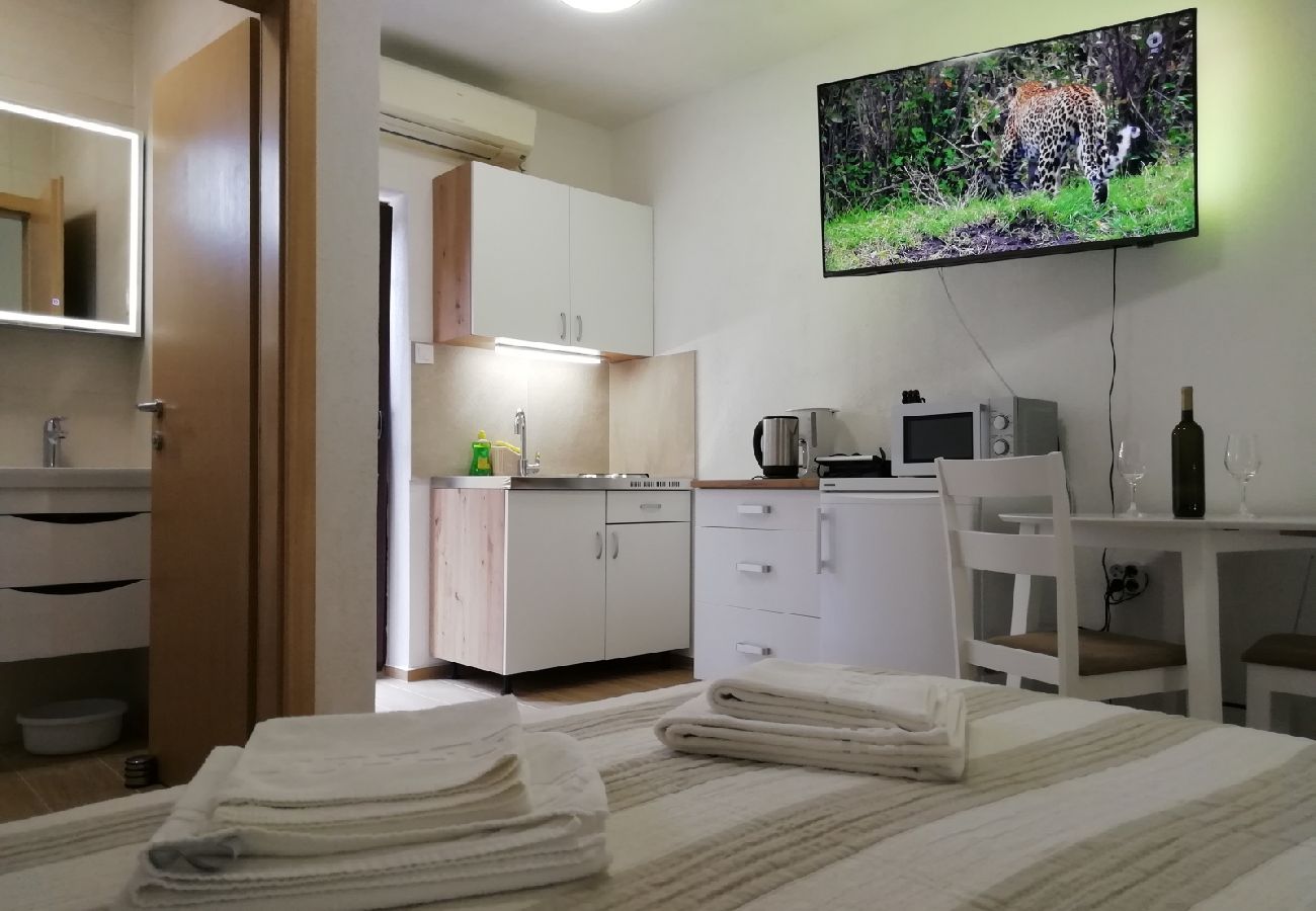 Studio w Nin - Apartament Studio w Nin z Widok na morze, taras, Klimatyzacja, WIFI (4868-1)