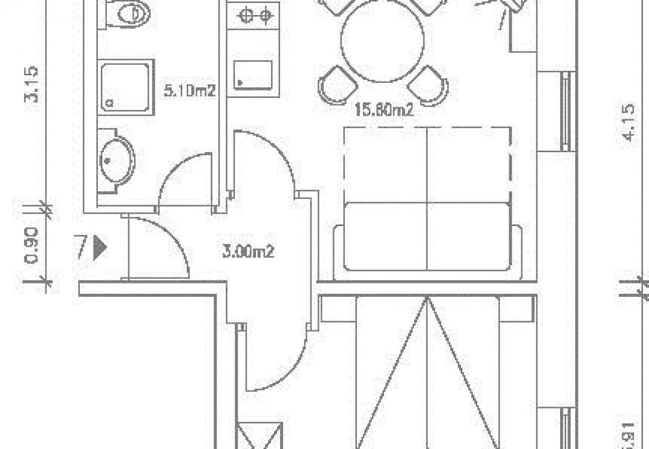 Апартаменты на Savudrija - Ferienwohnung in Savudrija mit Meerblick, Terrasse, Klimaanlage, W-LAN (123-6)