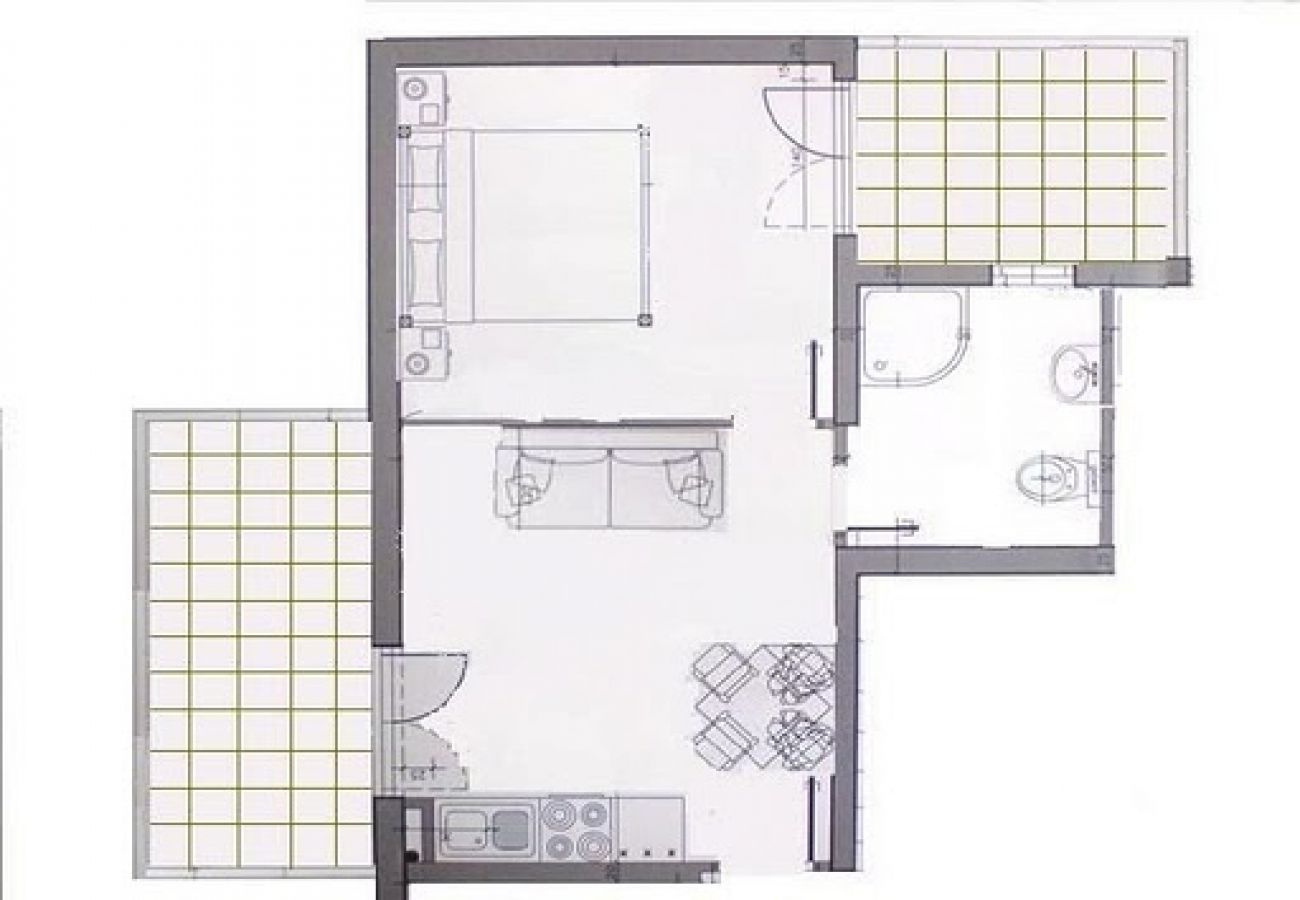 Апартаменты на Duce - Ferienwohnung in Duće mit Meerblick, Terrasse, Klimaanlage, W-LAN (4173-12)