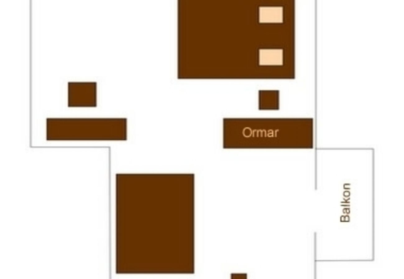 Апартаменты на Palit - Aпартамент в Palit c Вид на море, терраса, WIFI (4606-4)