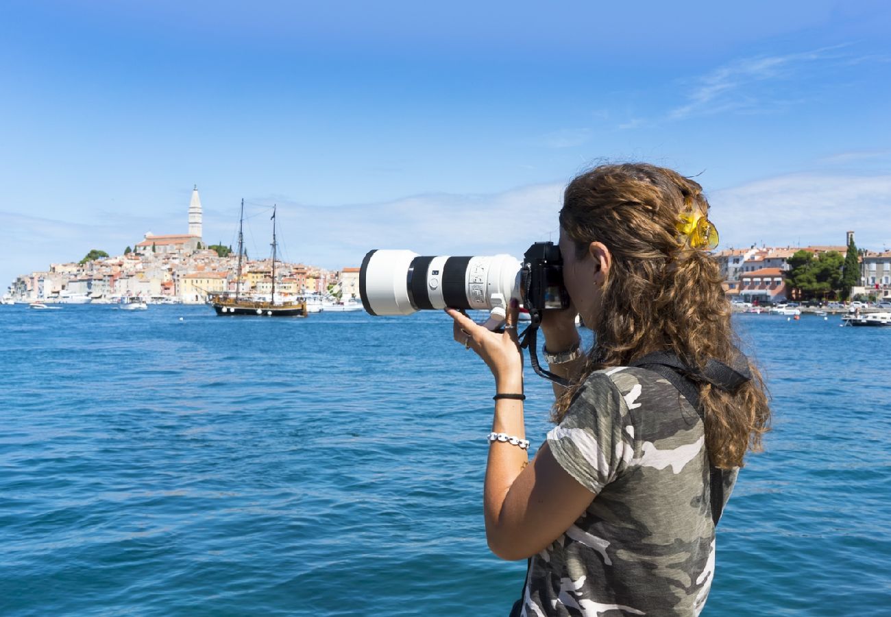 Квартира-студия на Rovinj - студио Апартамент в Ровинь c терраса, Спутниковое / кабельное телевидение, WIFI, Балкон / Терраса (4686-4)