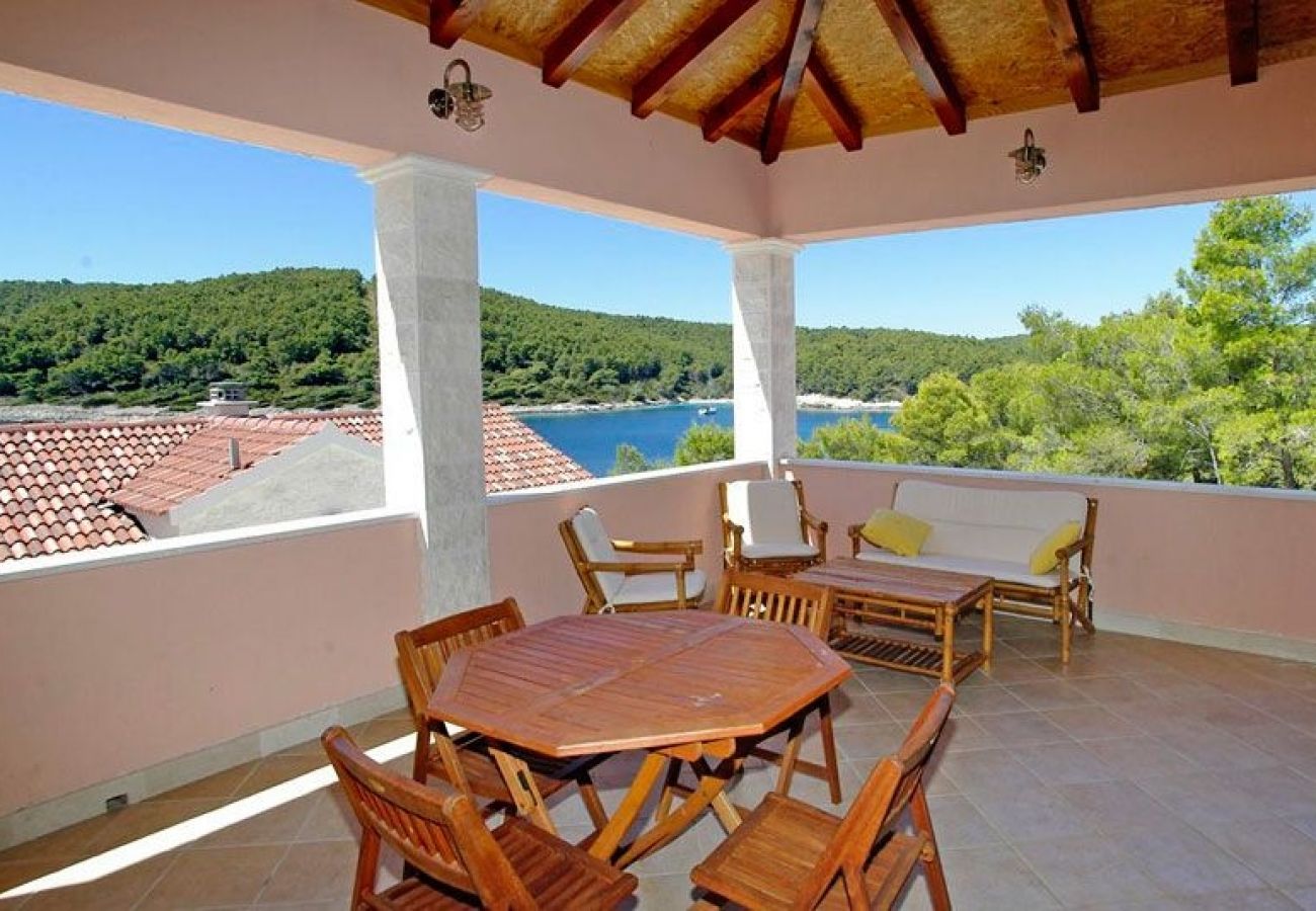 Ferienhaus in Vela Luka - Ferienhaus in Tri Porte (Potirna) mit Meerblick, Terrasse, Klimaanlage, W-LAN (39-1)