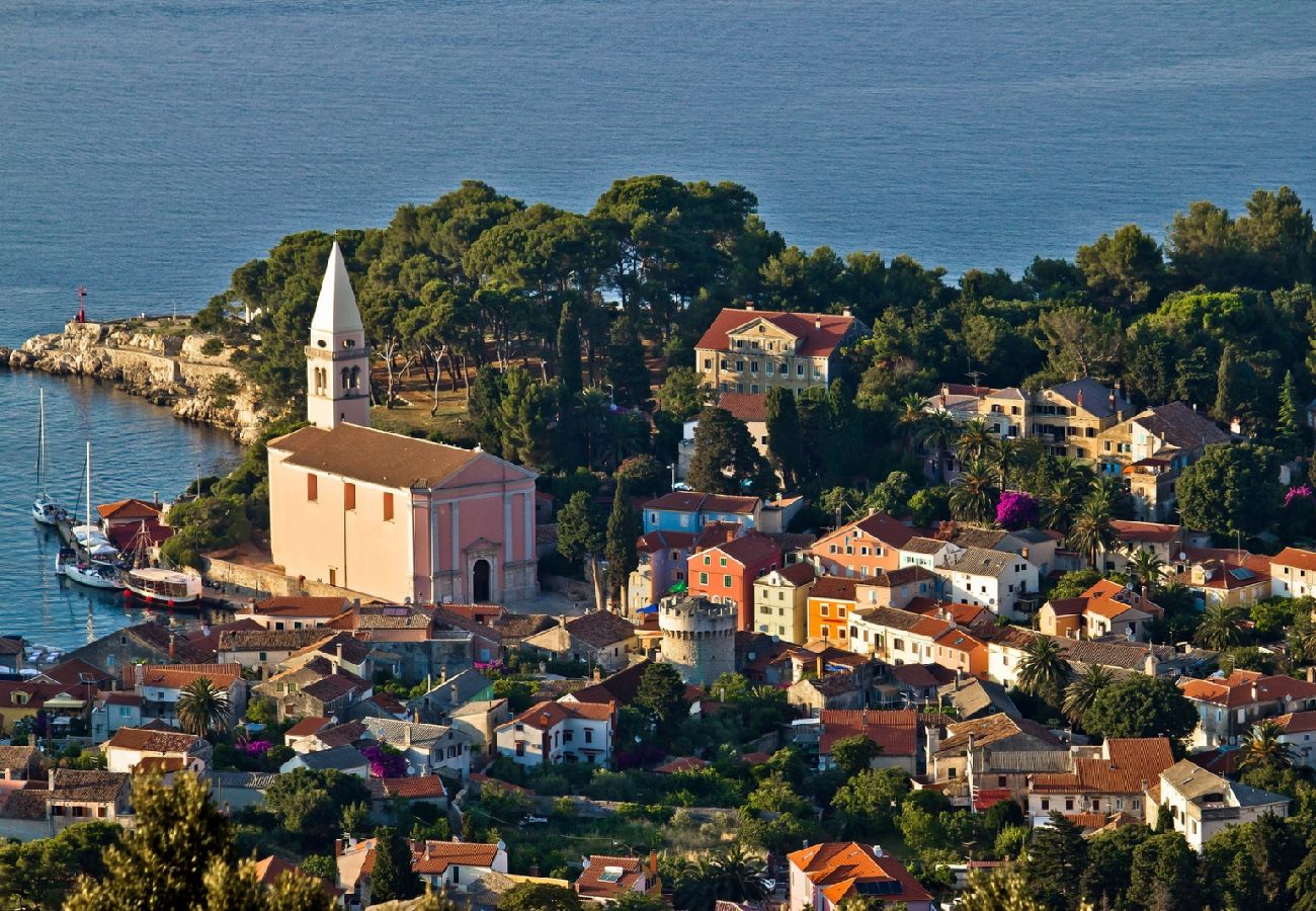 Ferienhaus in Veli Lošinj - Ferienhaus in Veli Lošinj mit Terrasse, Klimaanlage, W-LAN, Waschmaschine (63-1)