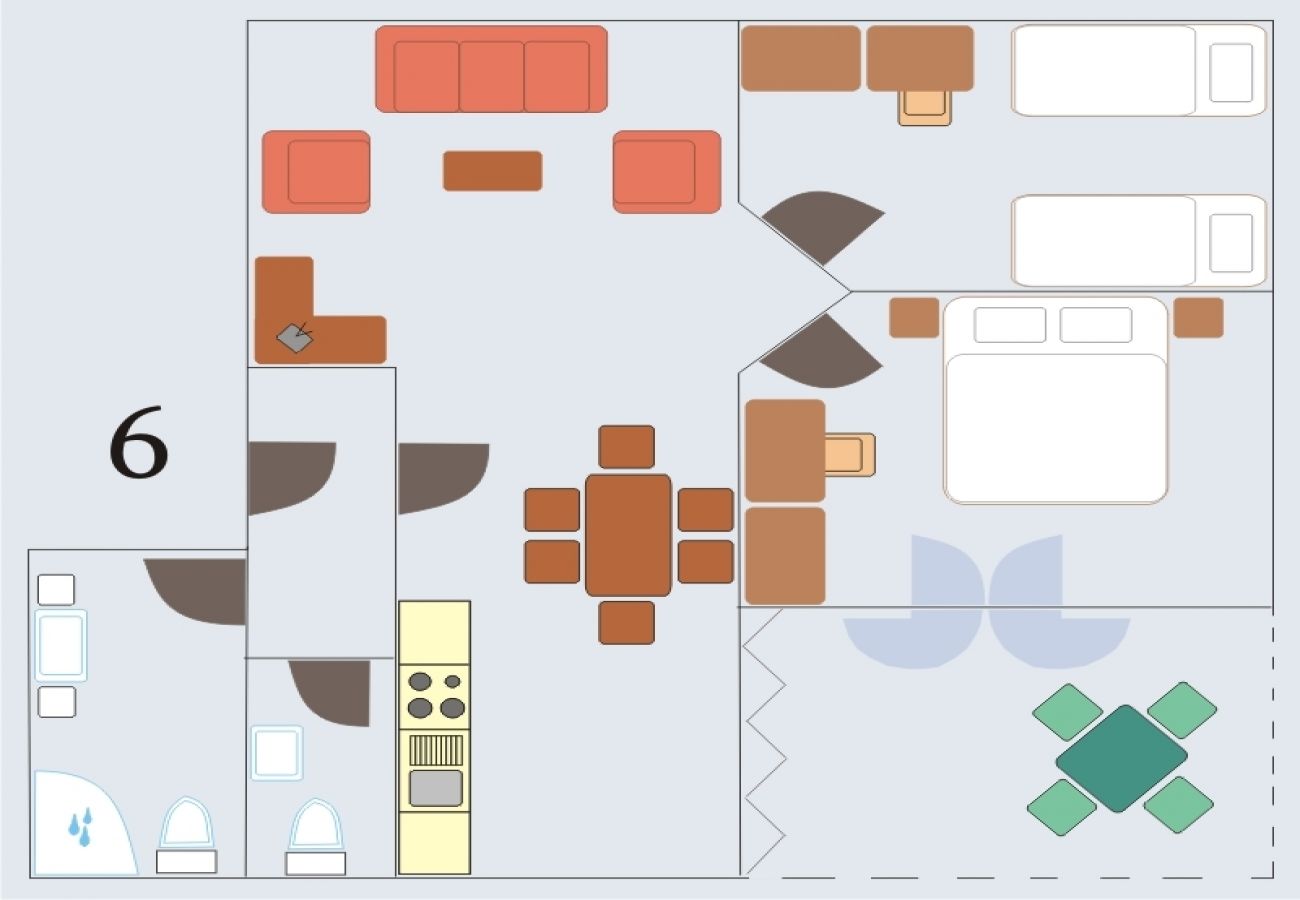 Ferienwohnung in Bašanija - Ferienwohnung in Bašanija mit Meerblick, Terrasse, Klimaanlage, W-LAN (113-6)