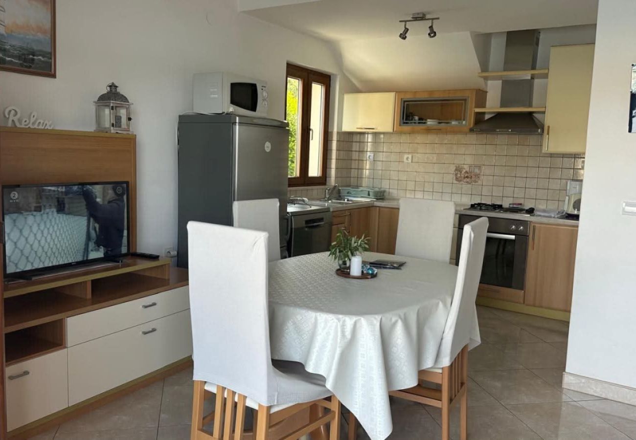 Ferienwohnung in Lumbarda - Ferienwohnung in Lumbarda mit Meerblick, Terrasse, Klimaanlage, W-LAN (128-1)