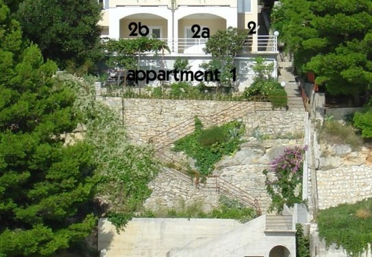 Ferienwohnung in Brela - Ferienwohnung in Brela mit Meerblick, Terrasse, Klimaanlage, W-LAN (75-2)