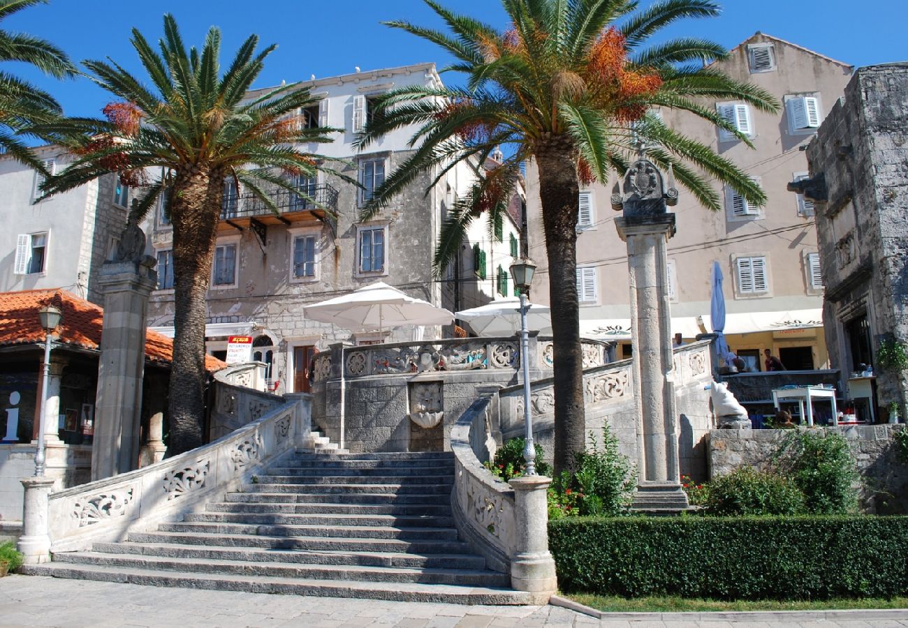 Ferienhaus in Vela Luka - Ferienhaus in Tri Porte (Potirna) mit Meerblick, Terrasse, Klimaanlage, W-LAN (166-1)