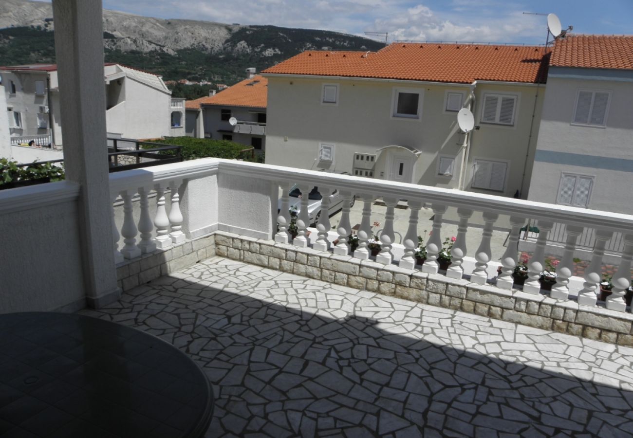 Ferienwohnung in Baška - Ferienwohnung in Baška mit Meerblick, Terrasse, Klimaanlage, W-LAN (863-2)