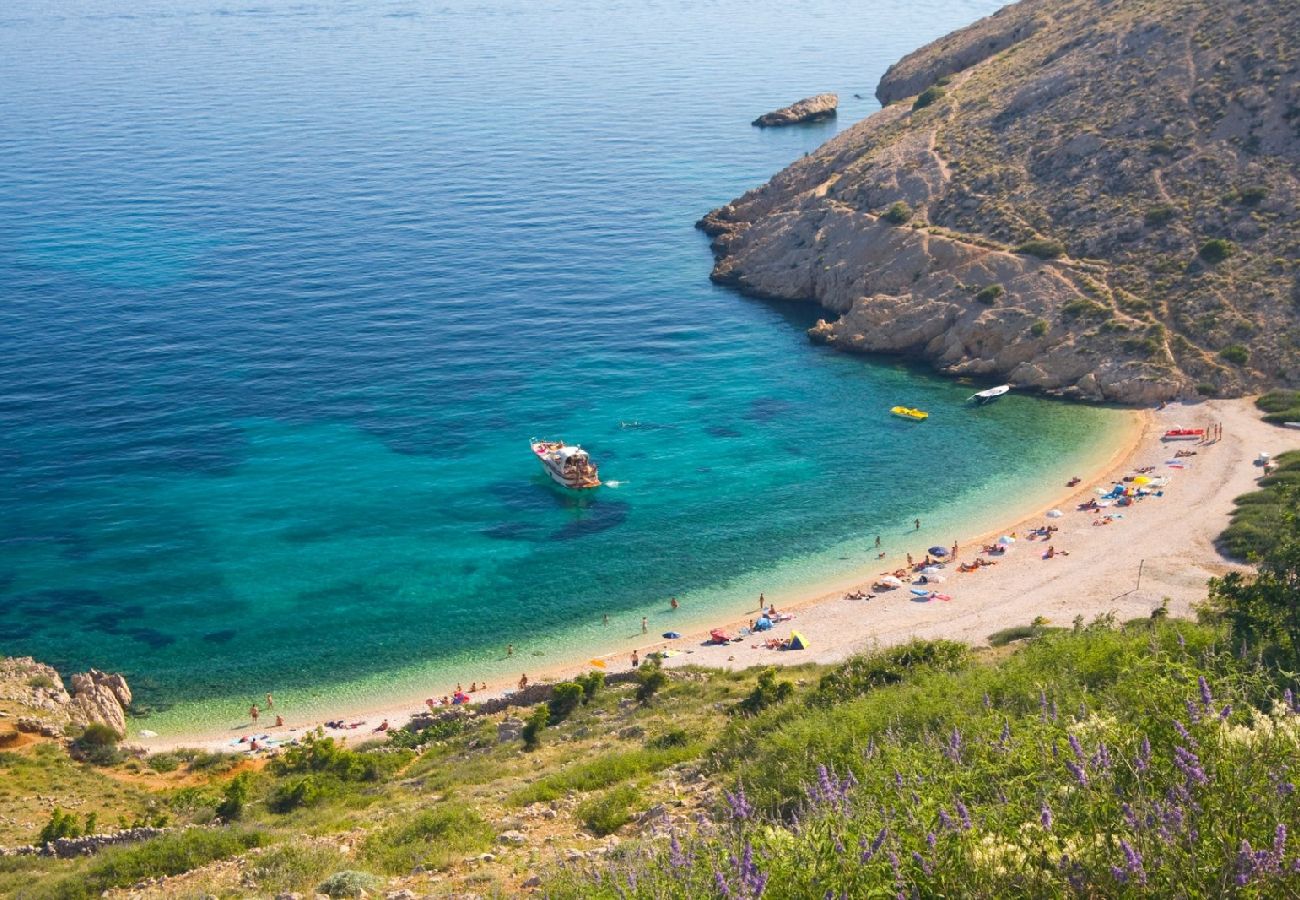 Ferienwohnung in Baška - Ferienwohnung in Baška mit Meerblick, Terrasse, Klimaanlage, W-LAN (863-2)