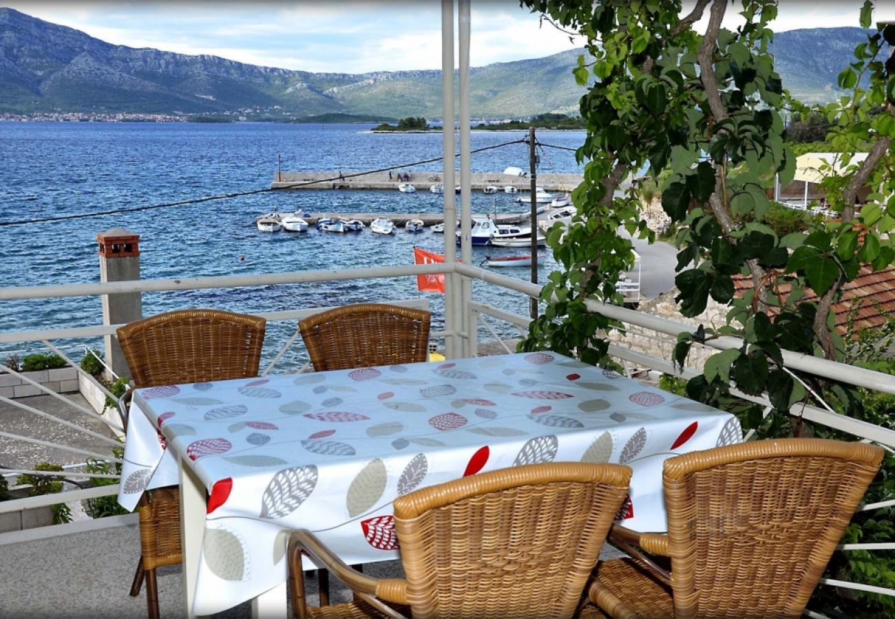 Ferienwohnung in Lumbarda - Ferienwohnung in Lumbarda mit Meerblick, Terrasse, Klimaanlage, W-LAN (869-1)