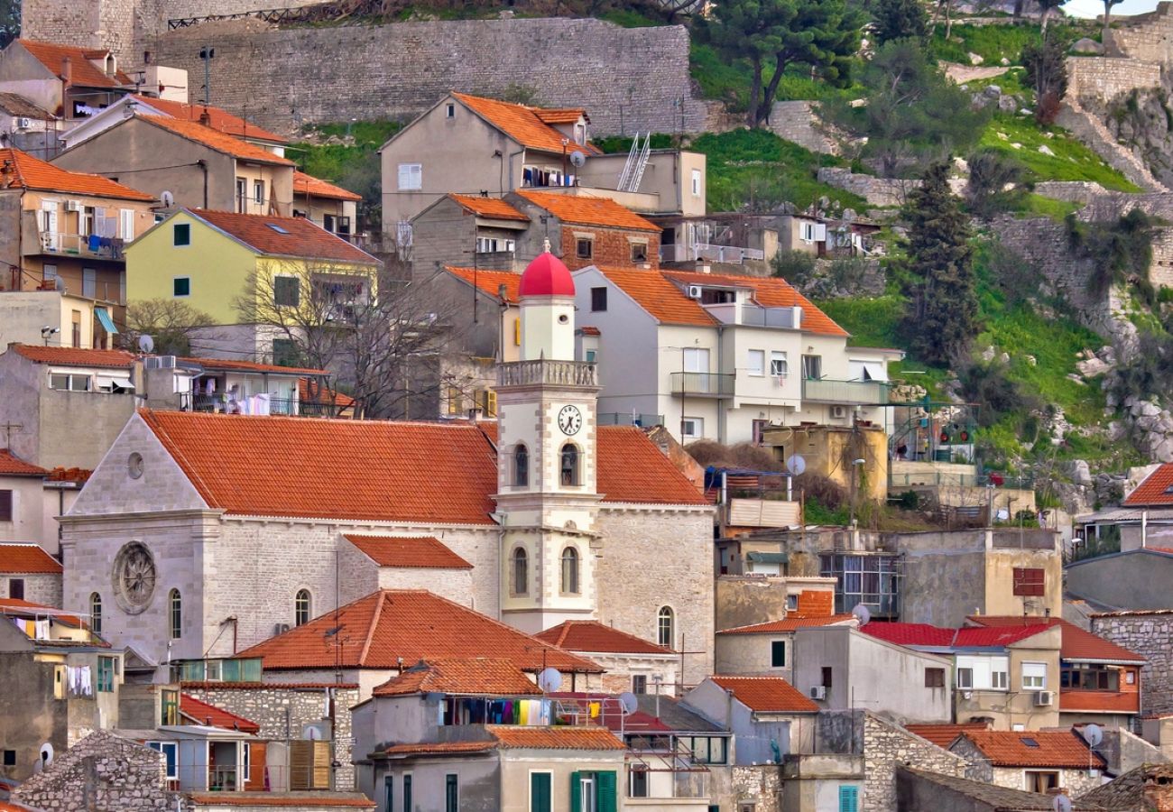 Studio in Grebaštica - Studioapartment in Grebaštica mit Meerblick, Terrasse, Klimaanlage, W-LAN (886-1)