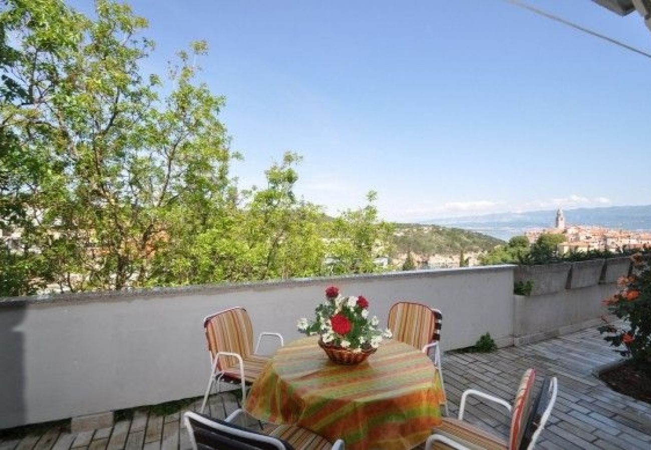 Ferienwohnung in Vrbnik - Ferienwohnung in Vrbnik mit Meerblick, Terrasse, Klimaanlage, W-LAN (879-1)