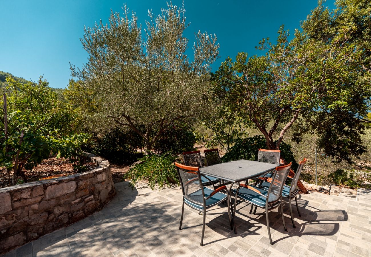 Ferienhaus in Vela Luka - Robinsonhaus in Vela Luka mit Meerblick, Terrasse, Klimaanlage, W-LAN (3439-1)