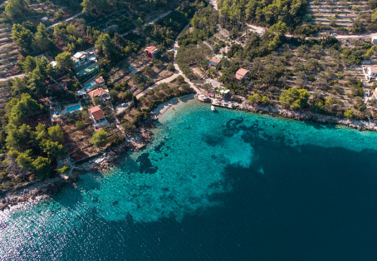 Ferienhaus in Vela Luka - Robinsonhaus in Vela Luka mit Meerblick, Terrasse, Klimaanlage, W-LAN (3439-1)