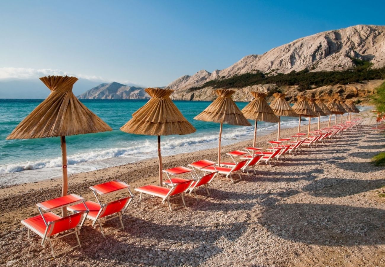 Ferienwohnung in Baška - Ferienwohnung in Baška mit Meerblick, Terrasse, Klimaanlage, W-LAN (3494-4)