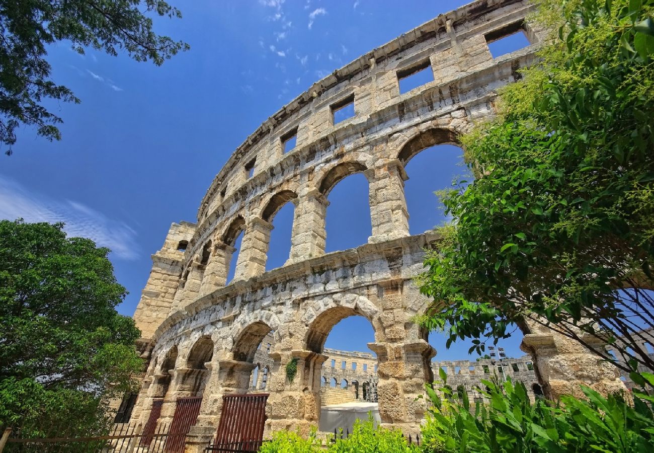 Ferienwohnung in Pula - Ferienwohnung in Pula mit Meerblick, Terrasse, Klimaanlage, W-LAN (633-2)