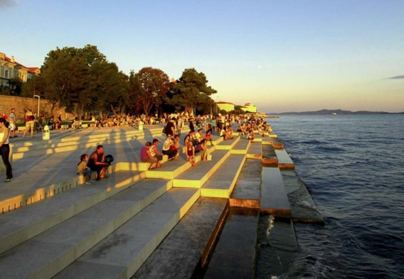 Ferienwohnung in Nin - Ferienwohnung in Zaton (Zadar) mit Meerblick, Terrasse, Klimaanlage, W-LAN (3796-1)