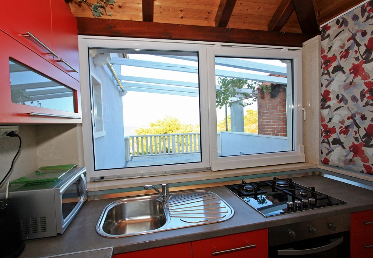 Ferienhaus in Postira - Ferienhaus in Postira mit Meerblick, Terrasse, Klimaanlage, W-LAN (4298-1)