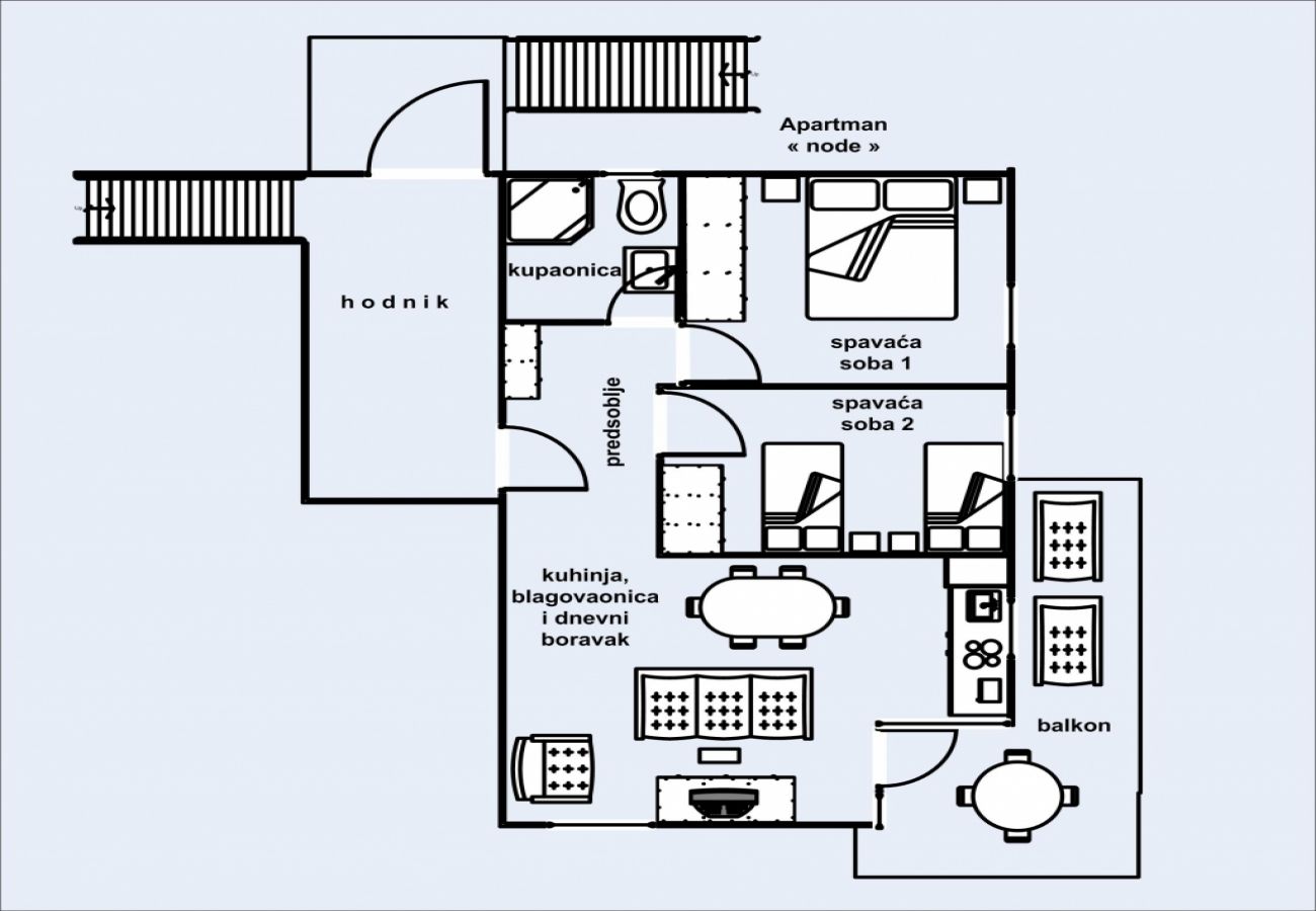 Ferienwohnung in Tribunj - Ferienwohnung in Tribunj mit Meerblick, Balkon, Klimaanlage, W-LAN (4303-2)