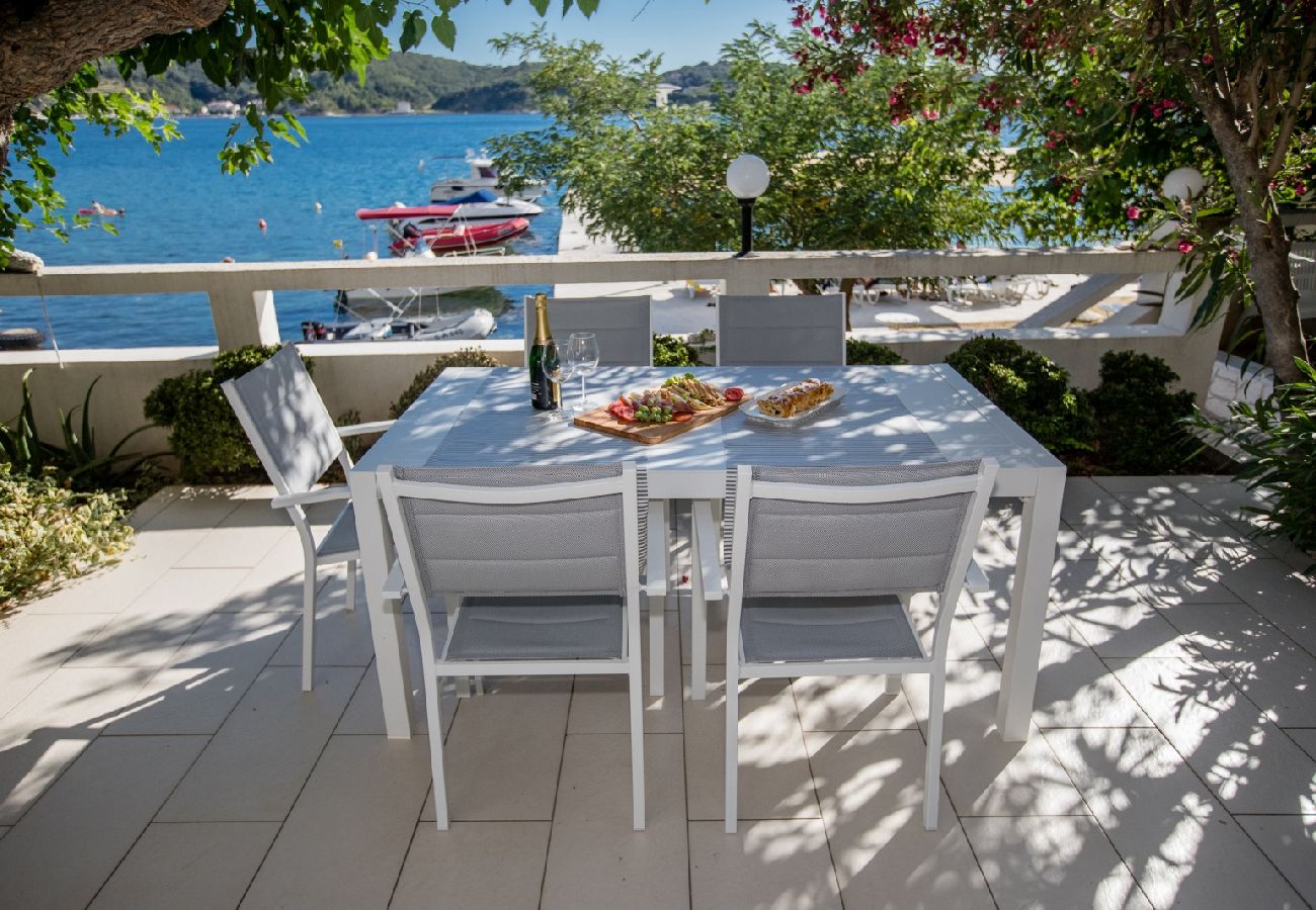 Ferienwohnung in Supetarska Draga - Ferienwohnung in Supetarska Draga mit Meerblick, Balkon, Klimaanlage, W-LAN (4551-1)