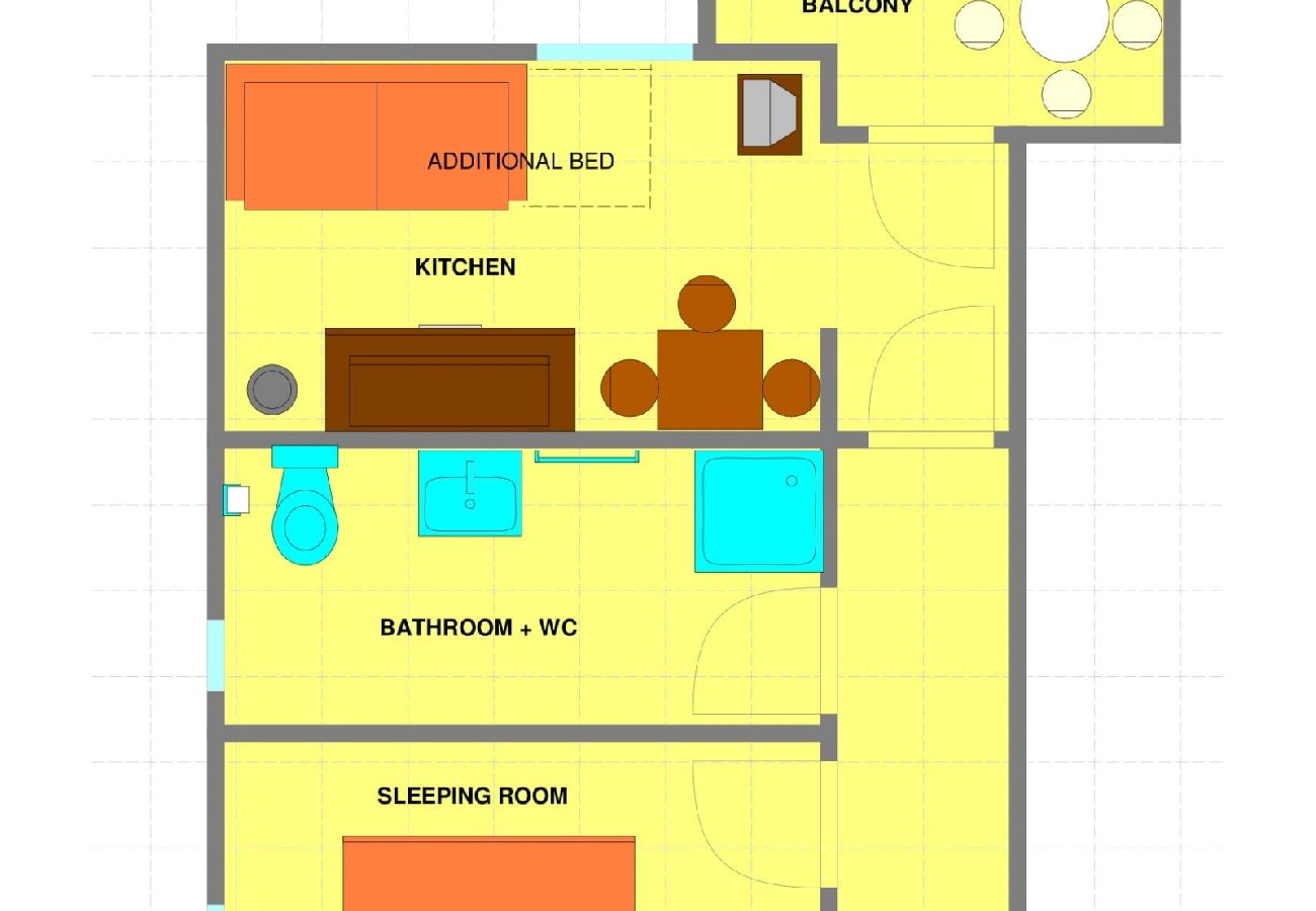 Ferienwohnung in Dramalj - Ferienwohnung in Dramalj mit Meerblick, Balkon, Klimaanlage, W-LAN (4623-1)