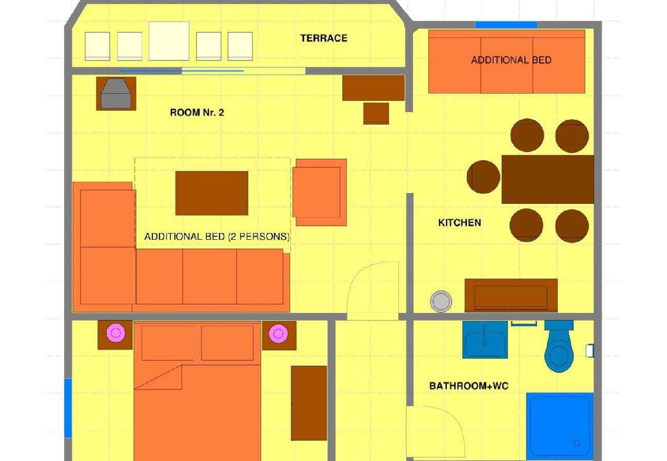 Ferienwohnung in Dramalj - Ferienwohnung in Dramalj mit Meerblick, Balkon, Klimaanlage, W-LAN (4623-5)