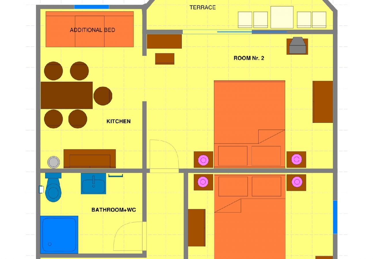 Ferienwohnung in Dramalj - Ferienwohnung in Dramalj mit Meerblick, Balkon, Klimaanlage, W-LAN (4623-10)