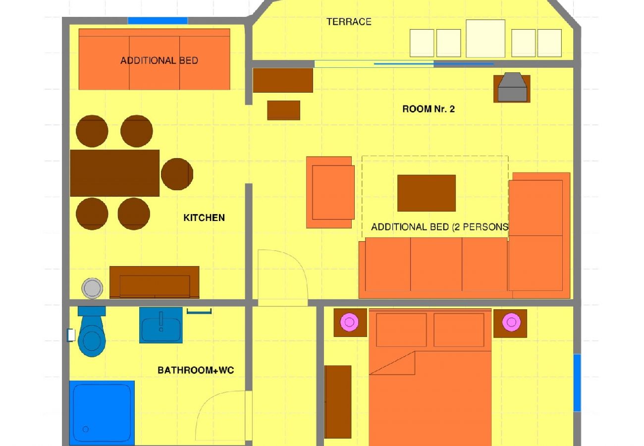 Ferienwohnung in Dramalj - Ferienwohnung in Dramalj mit Meerblick, Balkon, Klimaanlage, W-LAN (4623-11)