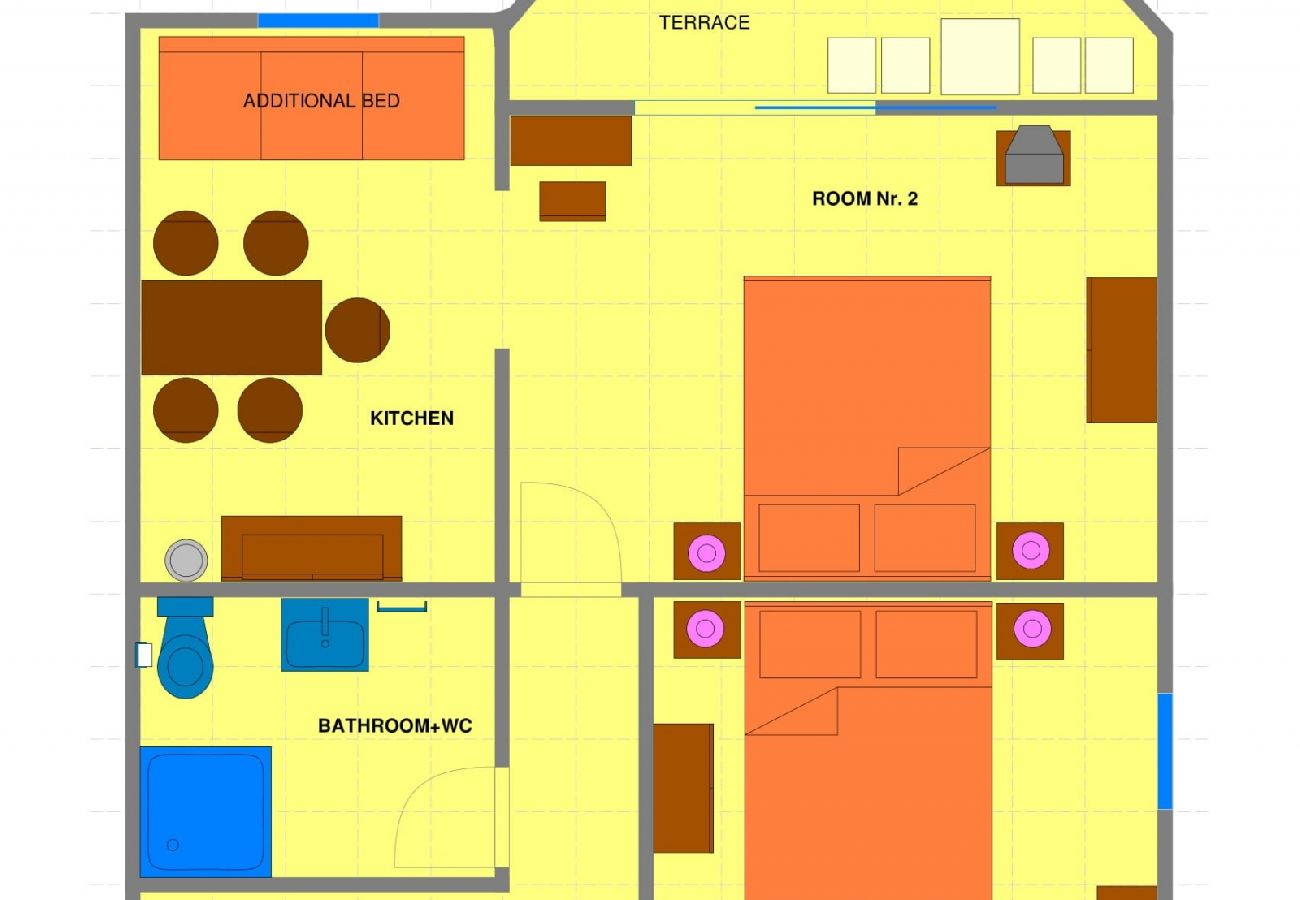 Ferienwohnung in Dramalj - Ferienwohnung in Dramalj mit Meerblick, Balkon, Klimaanlage, W-LAN (4623-12)