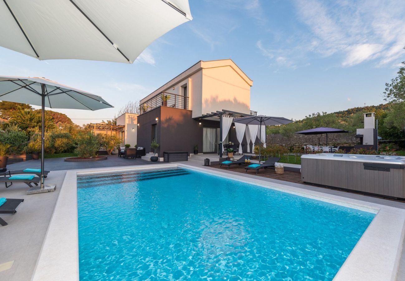 Ferienhaus in Ždrelac - Ferienhaus in Ždrelac mit Meerblick, Terrasse, Klimaanlage, W-LAN (4652-1)