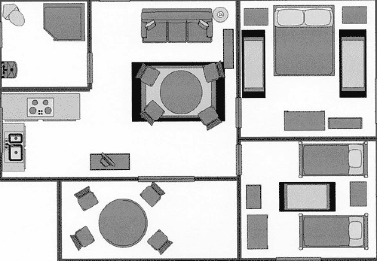 Ferienwohnung in Nevidane - Ferienwohnung in Neviđane mit Meerblick, Terrasse, Klimaanlage, W-LAN (4663-2)