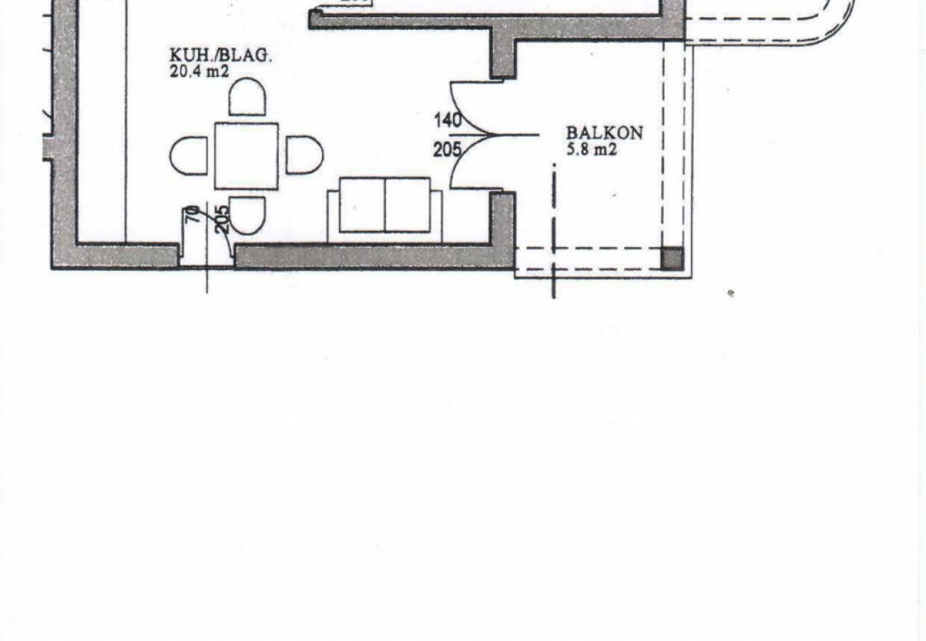 Ferienwohnung in Lopar - Ferienwohnung in Lopar mit Balkon, Klimaanlage, W-LAN (4738-3)