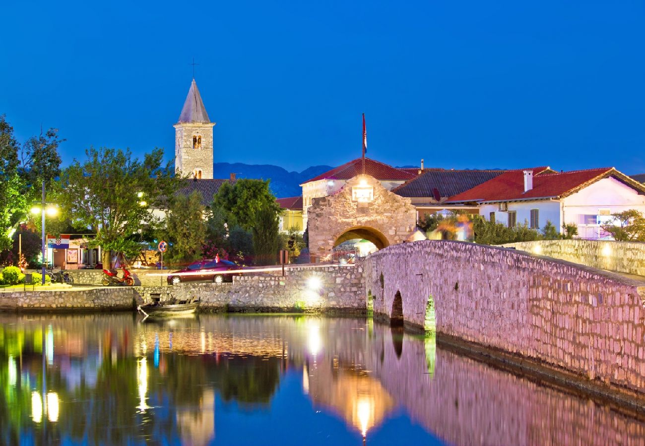 Ferienwohnung in Nin - Ferienwohnung in Zaton (Zadar) mit Terrasse, Klimaanlage, W-LAN, Waschmaschine (4828-1)