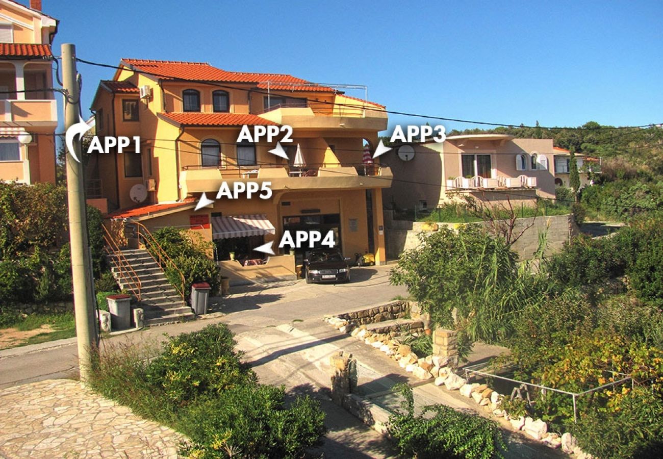 Ferienwohnung in Lopar - Ferienwohnung in Lopar mit Meerblick, Balkon, Klimaanlage, W-LAN (4842-3)