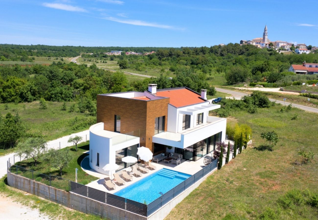 Ferienhaus in Višnjan - Ferienhaus in Višnjan mit Meerblick, Terrasse, Klimaanlage, W-LAN (4840-1)