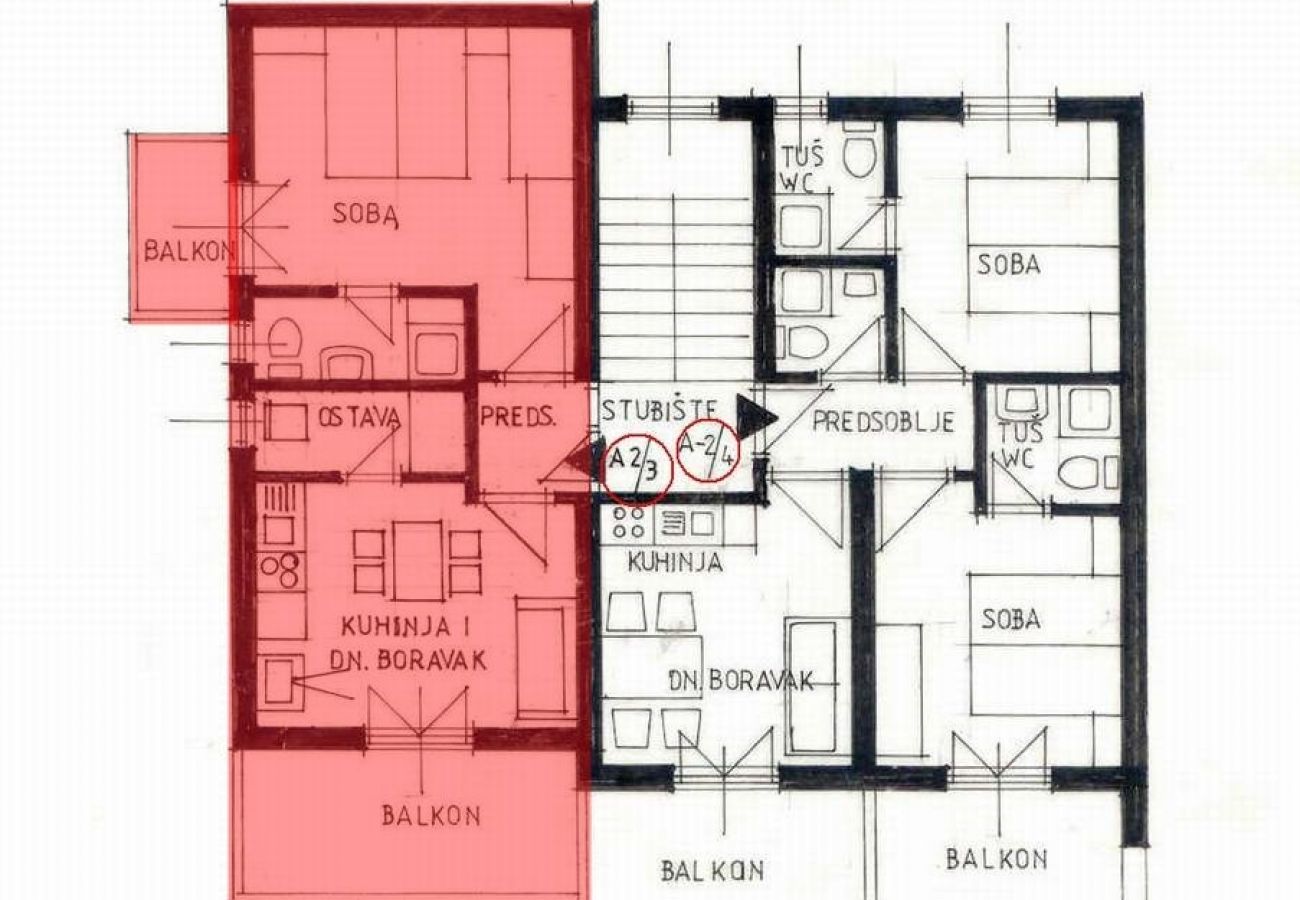 Ferienwohnung in Banjol - Ferienwohnung in Banjol mit Meerblick, Terrasse, Klimaanlage, W-LAN (4883-1)