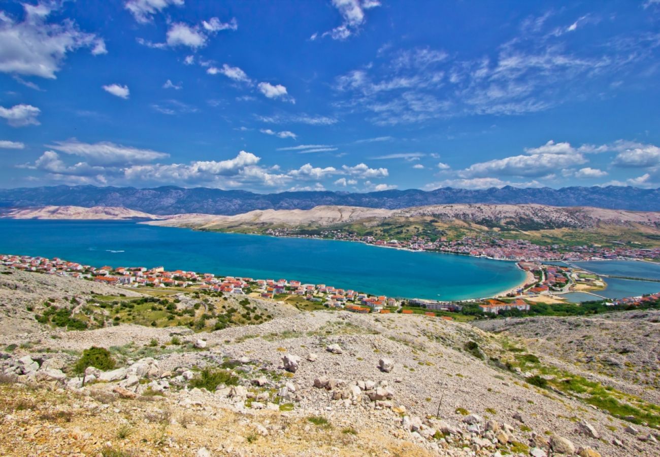 Ferienwohnung in Pag - Ferienwohnung in Pag mit Meerblick, Terrasse, Klimaanlage, W-LAN (4891-2)