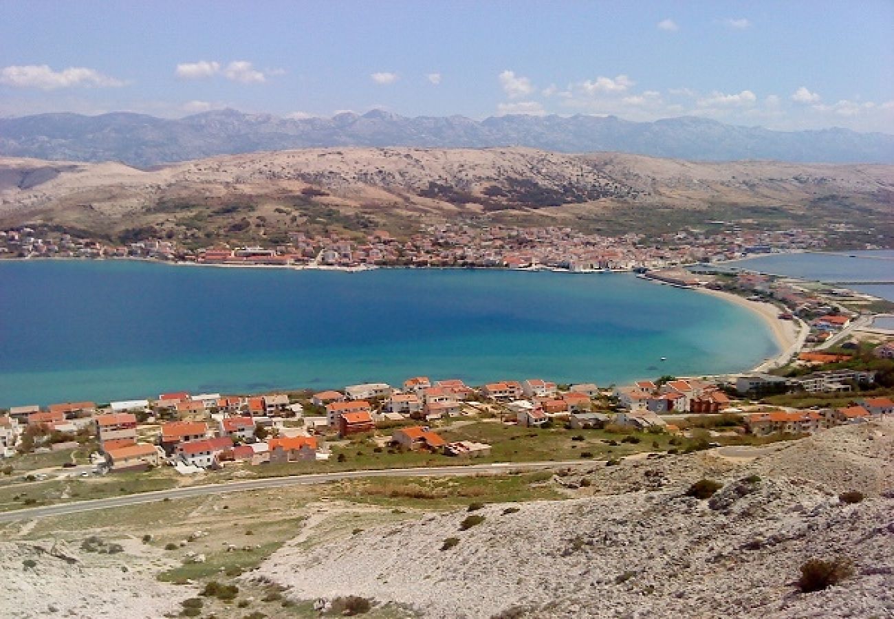 Ferienwohnung in Pag - Ferienwohnung in Pag mit Meerblick, Terrasse, Klimaanlage, W-LAN (4891-1)