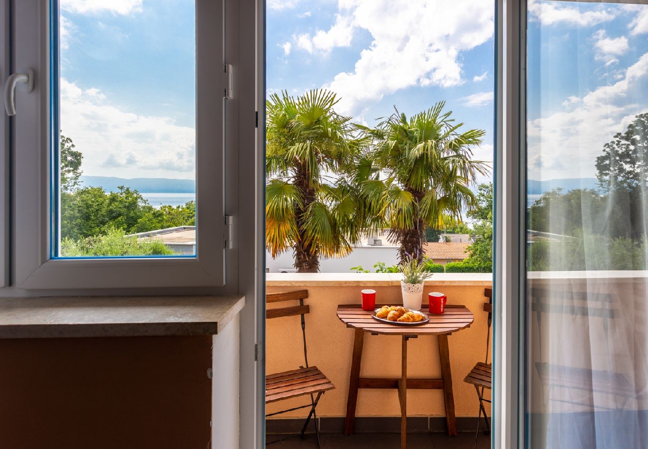 Ferienwohnung in Njivice - Ferienwohnung in Njivice mit Meerblick, Balkon, Klimaanlage, W-LAN (4930-1)