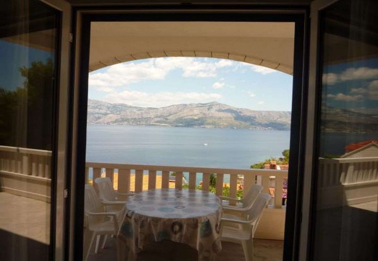 Ferienwohnung in Postira - Ferienwohnung in Postira mit Meerblick, Terrasse, Klimaanlage, W-LAN (5124-1)