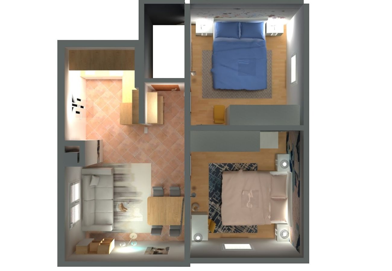 Ferienwohnung in Medulin - Ferienwohnung in Medulin mit Terrasse, Klimaanlage, W-LAN, Waschmaschine (5158-2)